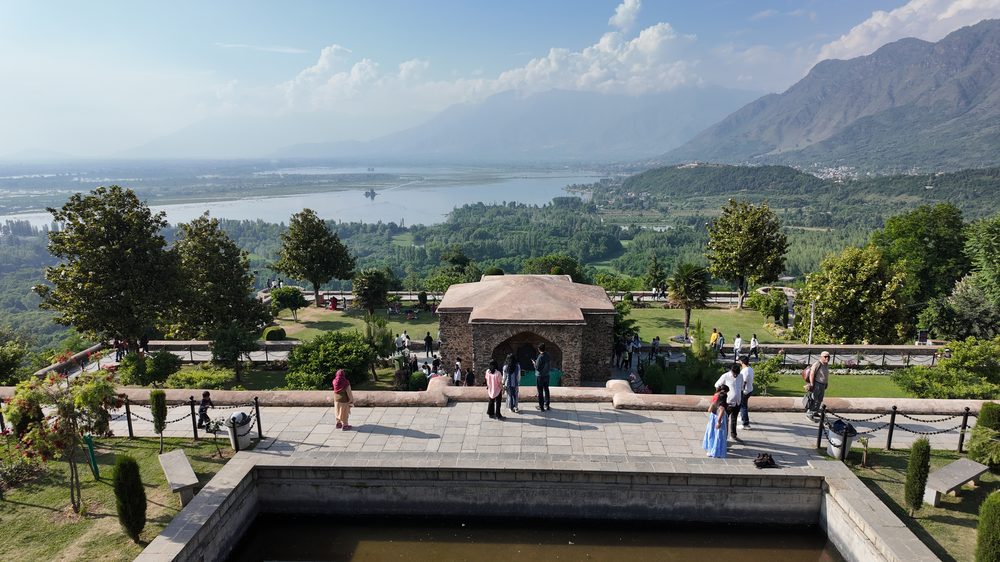 Pari Mahal, Srinagar, aerial drone view